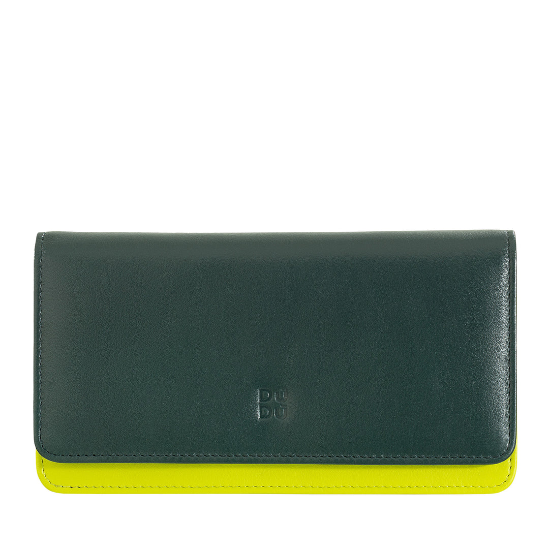 DUDU WORLD WORLD WOMEN IN MULTICOLOR SOFT LEATHER RFID PUN