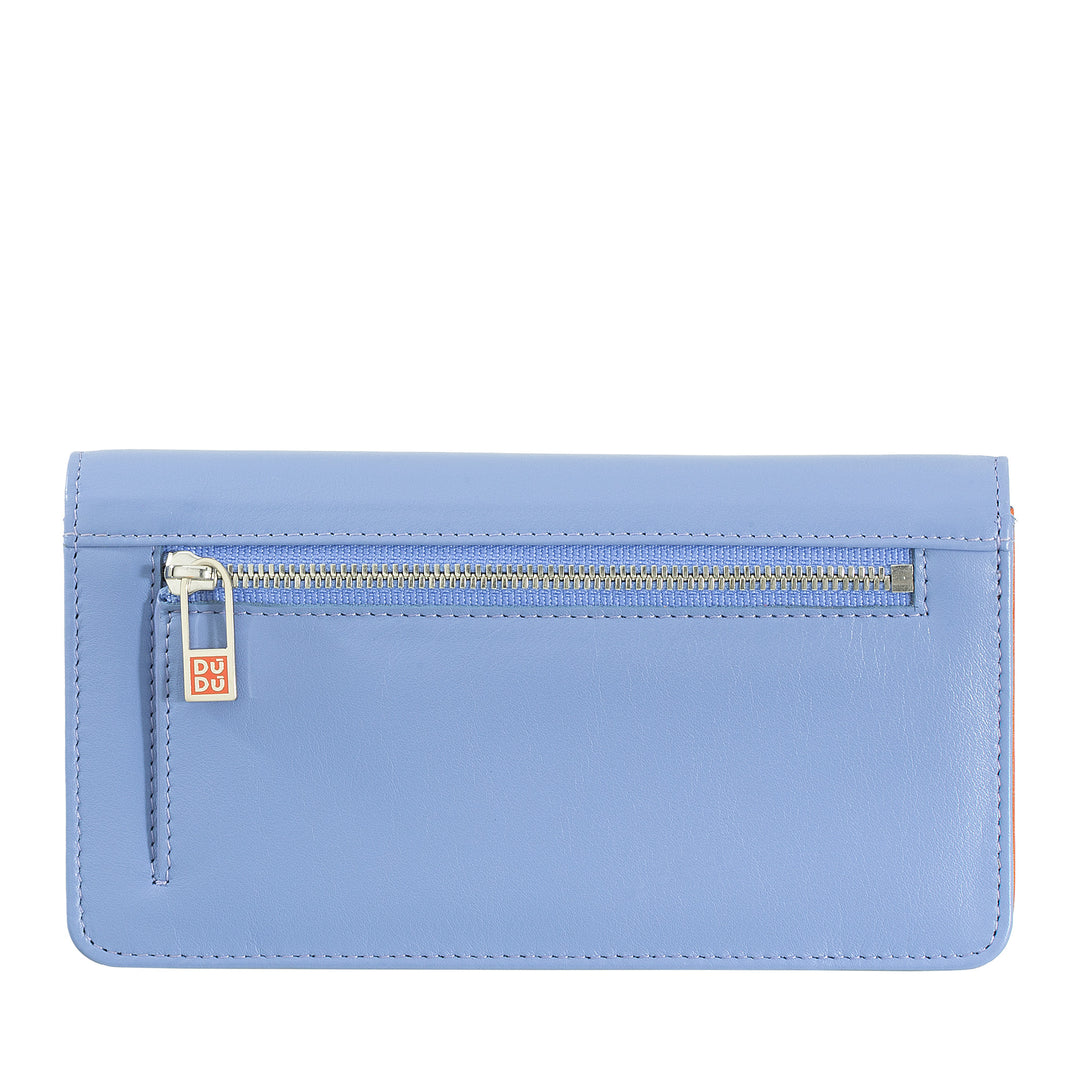 DUDU WORLD WORLD WOMEN IN MULTICOLOR SOFT LEATHER RFID PUN