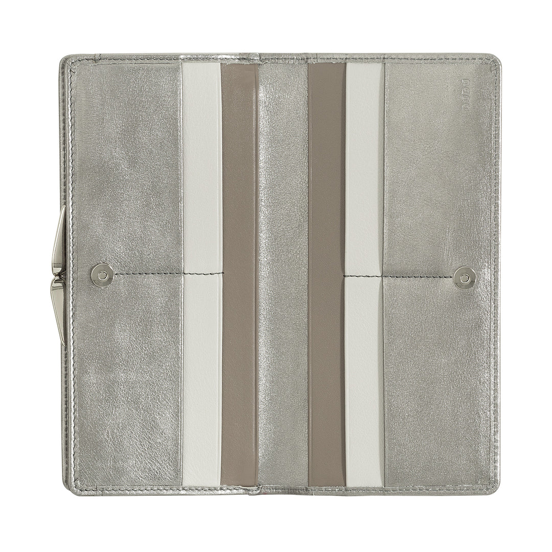 Dudu Women's World World True Leather World с защитой от RFID, держатель кредитной карты с Borsellino Clac Clac Portamonete, цветные банкноты Portflows