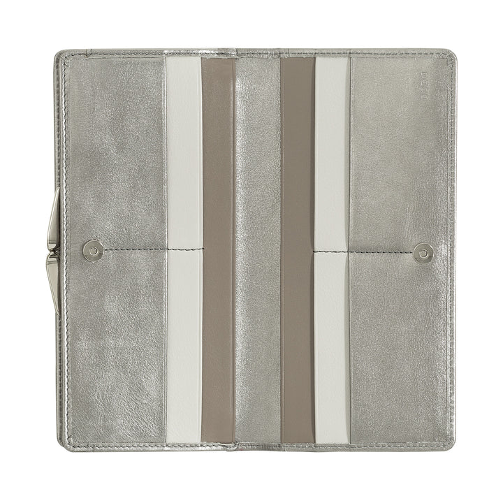 Dudu Women's World World True Leather World с защитой от RFID, держатель кредитной карты с Borsellino Clac Clac Portamonete, цветные банкноты Portflows
