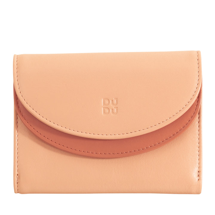 Dudu Women RFID World Walls с Portamone, Color Leave Walls Double Card Card Card Card Banknotes