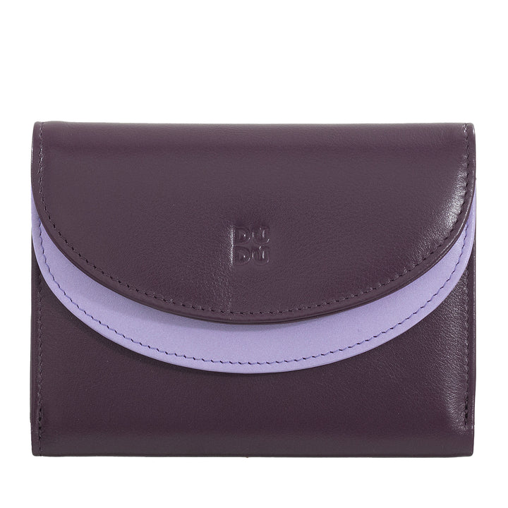 Dudu Women RFID World Walls с Portamone, Color Leave Walls Double Card Card Card Card Banknotes