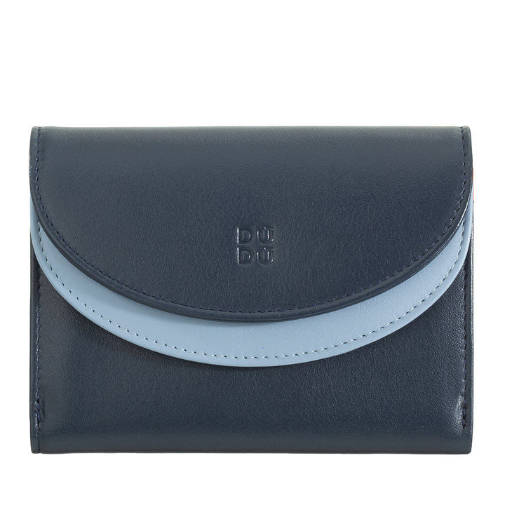 Dudu Women RFID World Walls с Portamone, Color Leave Walls Double Card Card Card Card Banknotes
