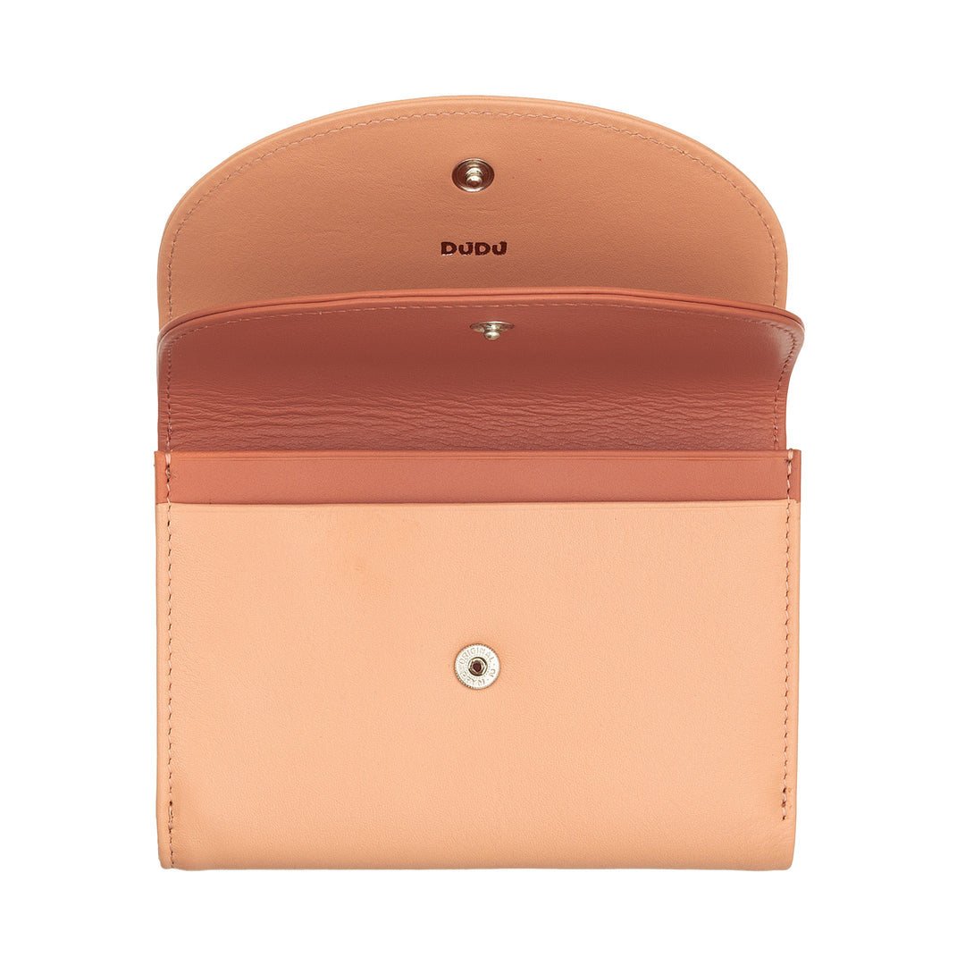 Dudu Women RFID World Walls с Portamone, Color Leave Walls Double Card Card Card Card Banknotes