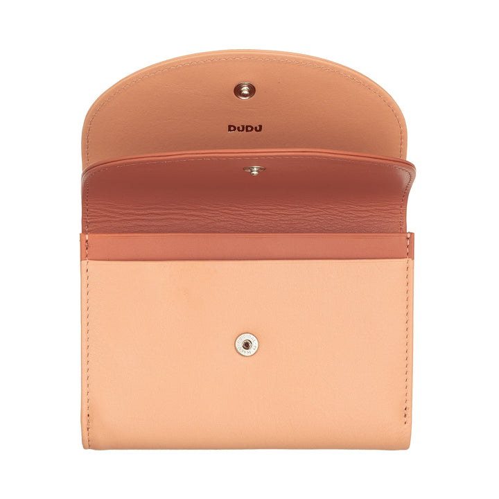 Dudu Women RFID World Walls с Portamone, Color Leave Walls Double Card Card Card Card Banknotes