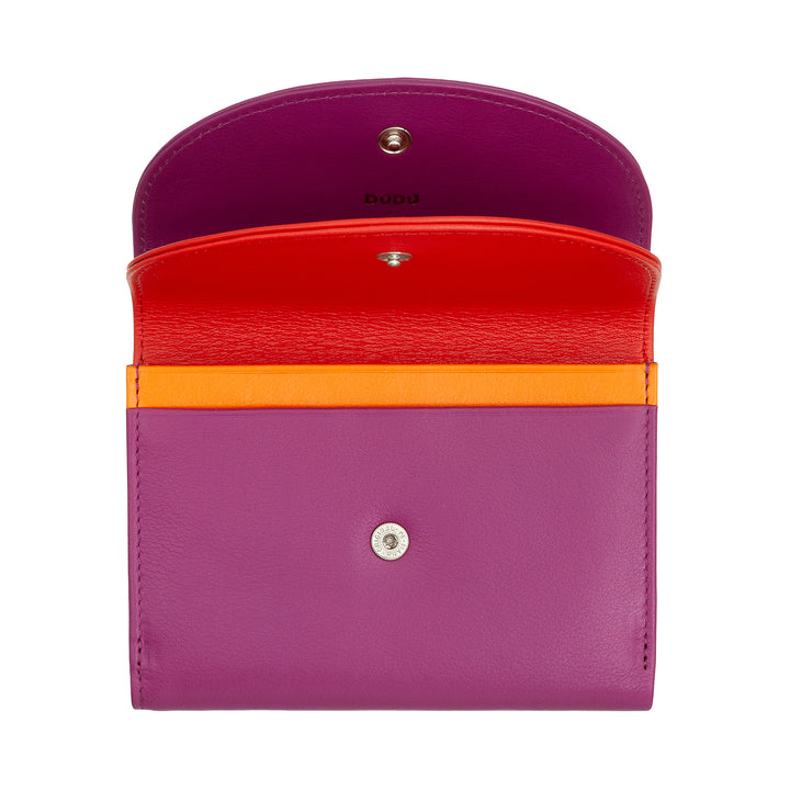 DUDU WOMEN RFID WORLD WALLS WITH PORTAMONE, COLOR LEAVE WALLS DOUBLE PATTA CARD CARD CARD Banknotes