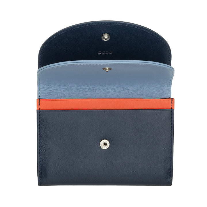 Dudu Women RFID World Walls с Portamone, Color Leave Walls Double Card Card Card Card Banknotes