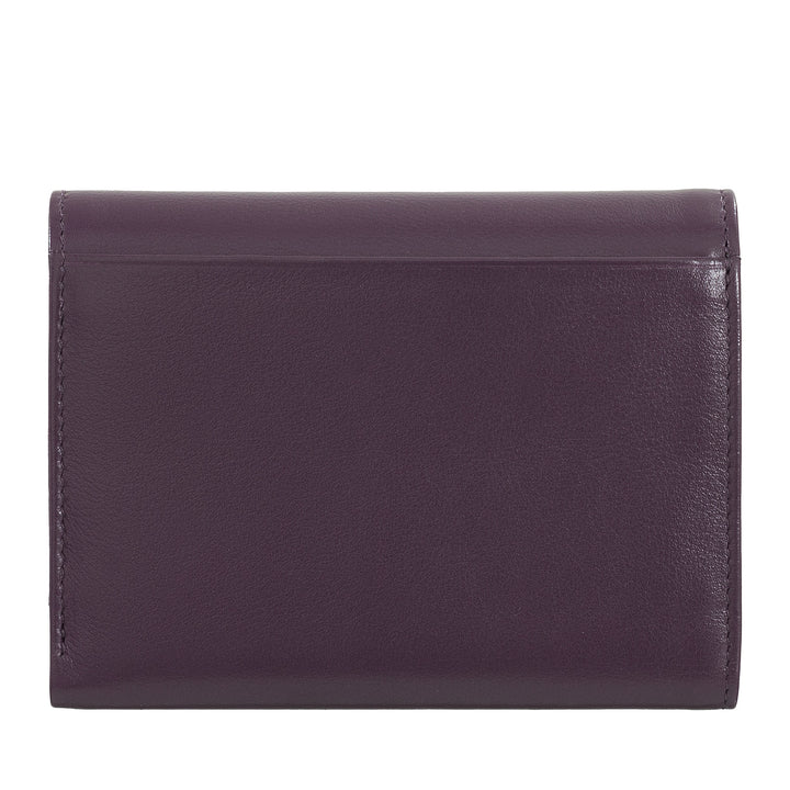 Dudu Women RFID World Walls с Portamone, Color Leave Walls Double Card Card Card Card Banknotes