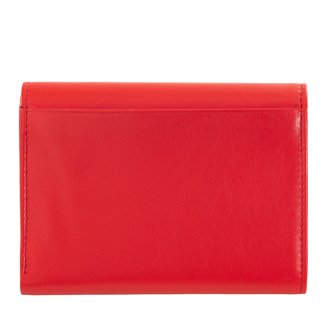 Dudu Women RFID World Walls с Portamone, Color Leave Walls Double Card Card Card Card Banknotes