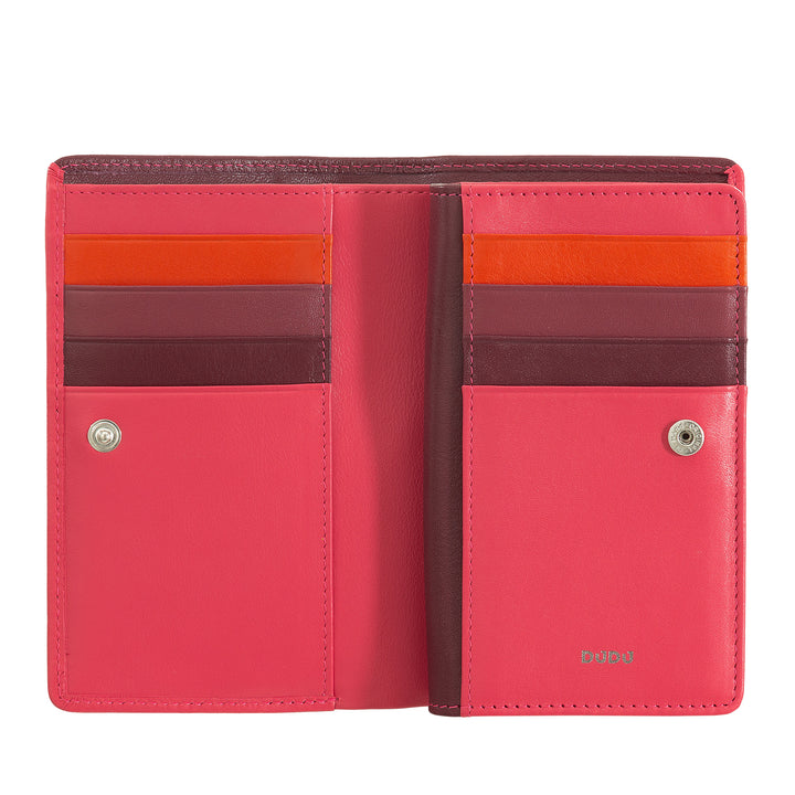 Dudu Coloring Women's Wallet Rfid in Multicolor Leather With Key holder, Card holder pockets and cards