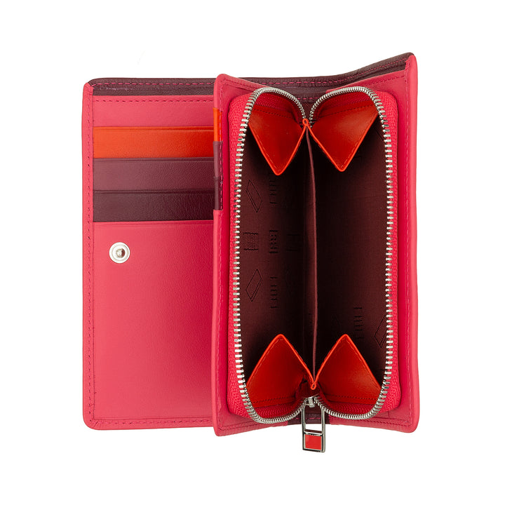 Dudu Coloring Women's Wallet Rfid in Multicolor Leather With Key holder, Card holder pockets and cards