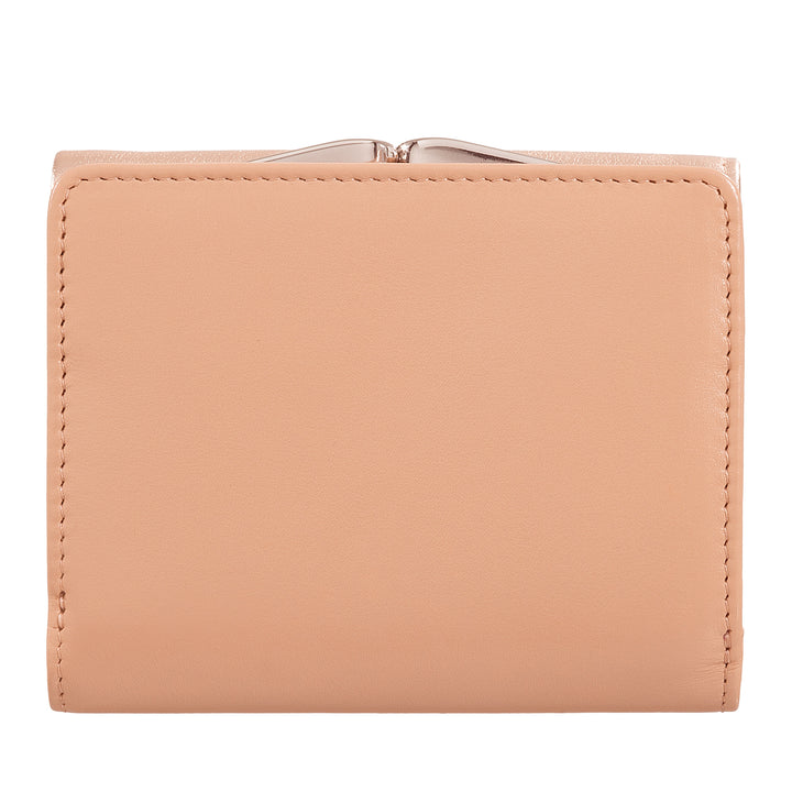 DUDU WOMEN SMALL IN RFID WOMEN'S LEATHER WITH ACCAMONE CLIC CLAC COMPACT 6 CARD CARD CARD