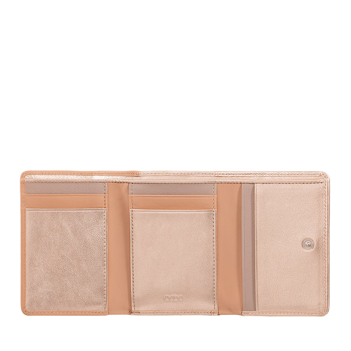 DUDU WOMEN SMALL IN RFID WOMEN'S LEATHER WITH ACCAMONE CLIC CLAC COMPACT 6 CARD CARD CARD