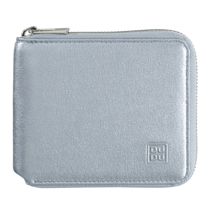 Мужской кошелек Dudu RFID в кожаной коже с небольшим внешним молнией Zip Zip с 6 картами слотами