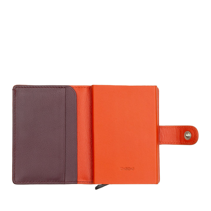 Dudu Walle RFID Men's Leather Register, небольшой мини -мини -миниму