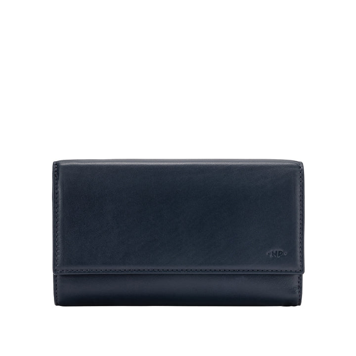 Nuvola Leather Wallet Женщина большая мощность в настоящей кожаной многочасовой коже с держателями держателя кредитных карт