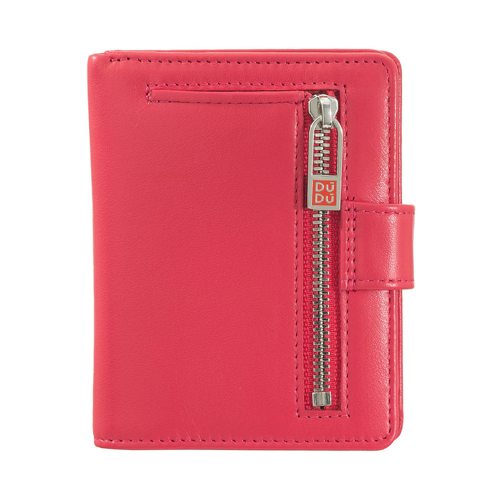 Dudu Women's Wallet in Vera Little Leather Leather Rfid Leather with Crescete Hinge Door Banknotes, External Closure