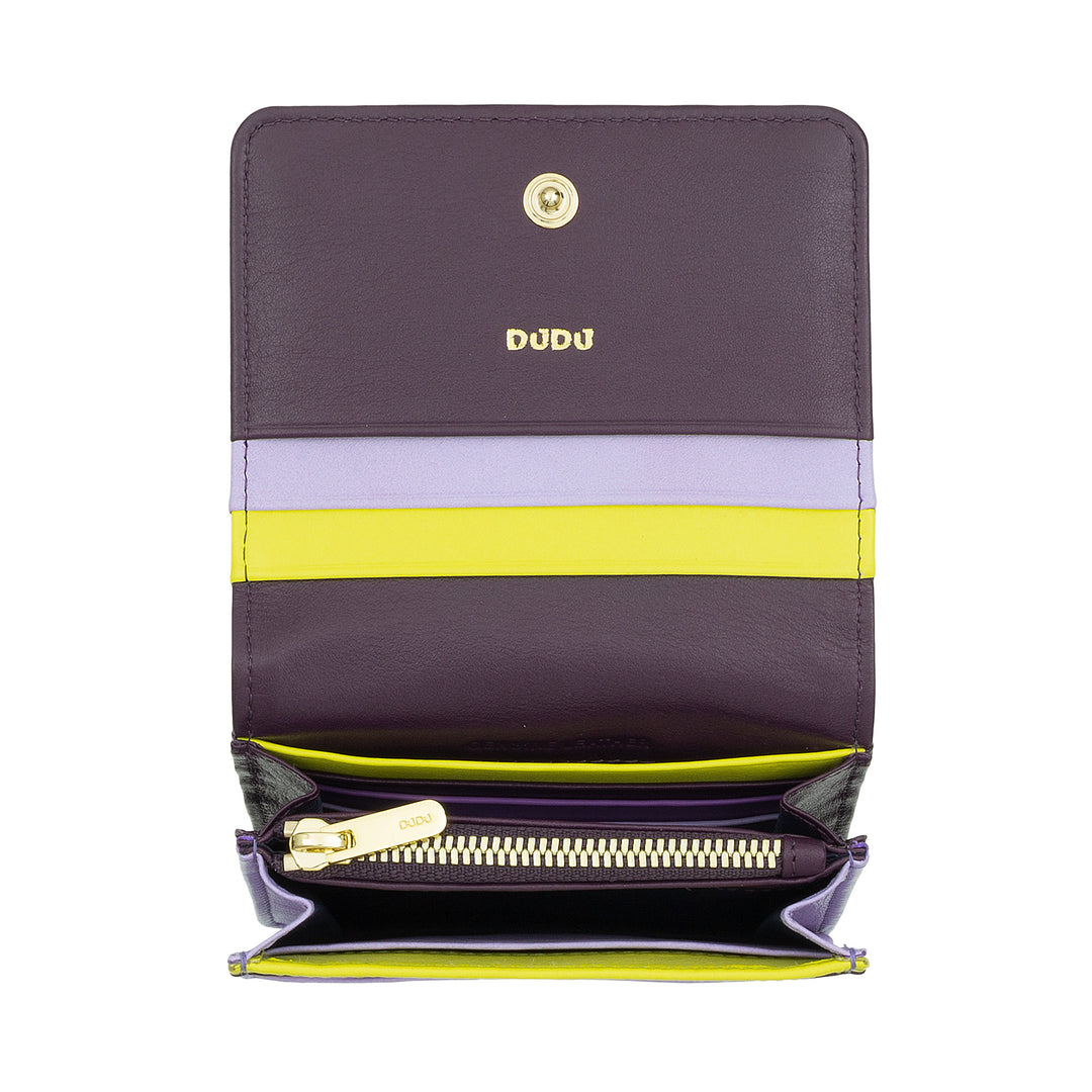 Dudu Women's Women Wallet in Skop Legant Rfid Ultra Compact Colorful Rfid with internal zip and 8 Card Card holders