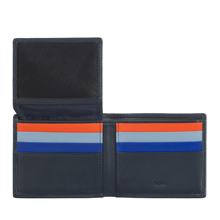 Dudu Small RFID Мужской кошелек в карты карты с многоцветной картой кожи