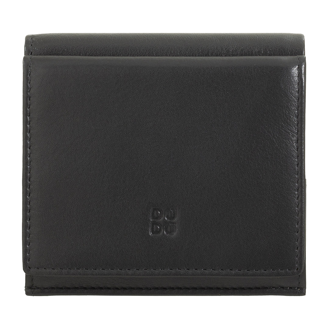 DUDU Multicolor Leather RFID Wallet Card and Coin Holder