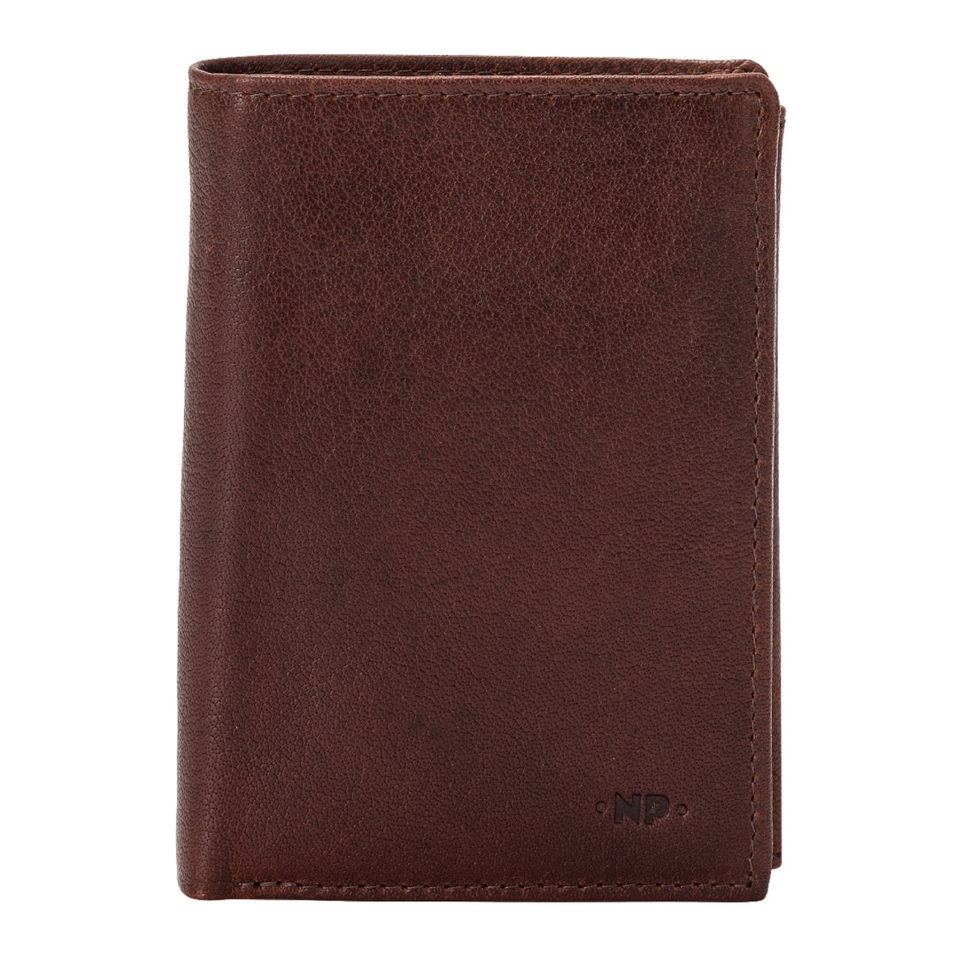 Кожаный кожа Nuvola Vectical Menu Wallet в кожаной коже с держателем 12 карт -карманов и внутренняя молния