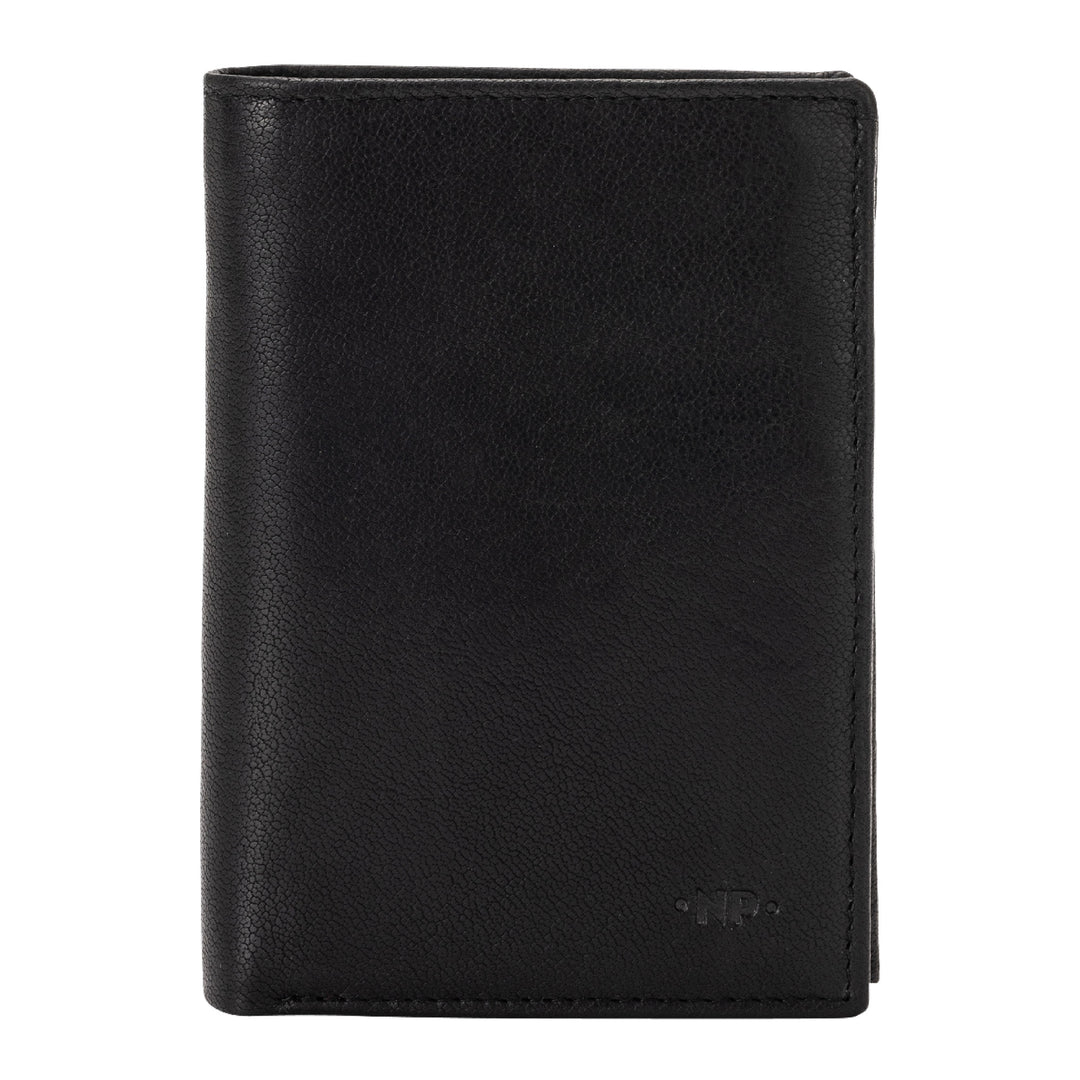 Кожаный кожа Nuvola Vectical Menu Wallet в кожаной коже с держателем 12 карт -карманов и внутренняя молния