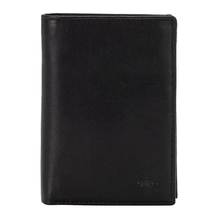 Кожаный кожа Nuvola Vectical Menu Wallet в кожаной коже с держателем 12 карт -карманов и внутренняя молния