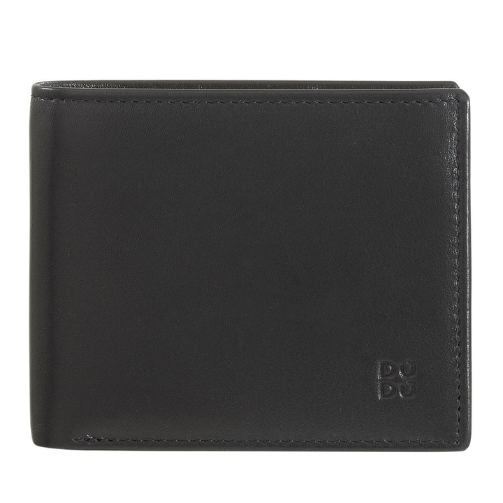 DUDU Small RFID men's leather men's portfolio with door holder