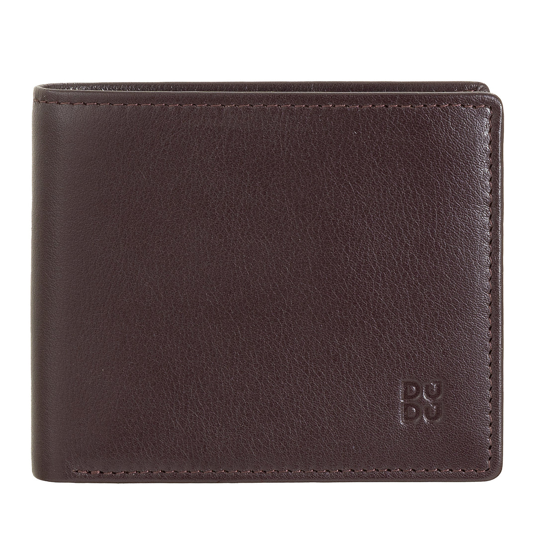 DUDU Small RFID men's leather men's portfolio with door holder