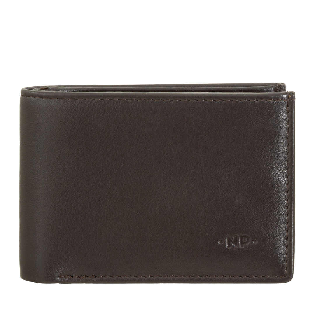 Nuvola leather mini small men's wallet in nappa nappa jacket pocket jacket with door holder