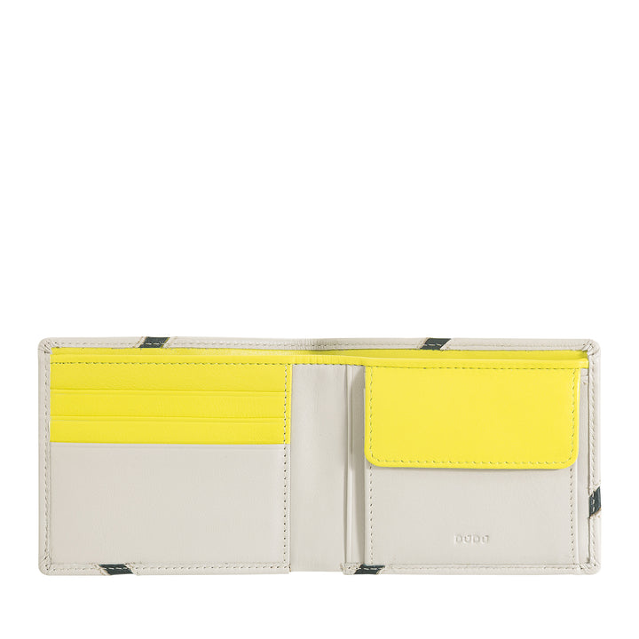 Dudu Compact Leather Men's Men's Swelle - дизайн, вдохновленный теннисом - небольшой портфель с держателями дверей, карманами для карт и банкноты