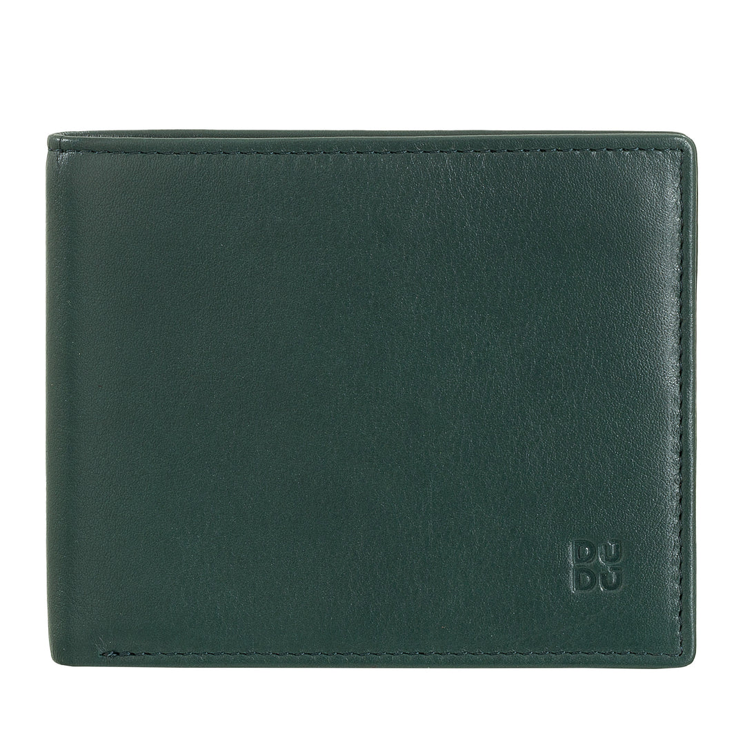 DUDU men's portfolio RFID Credit cards in real leather from 8 banknotes holder cards