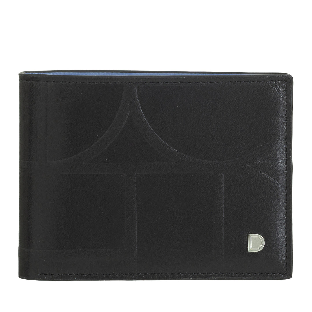 DUDU Men's Wallet Rfid Bloc in Printed Leather, Small Scheme Portfoli