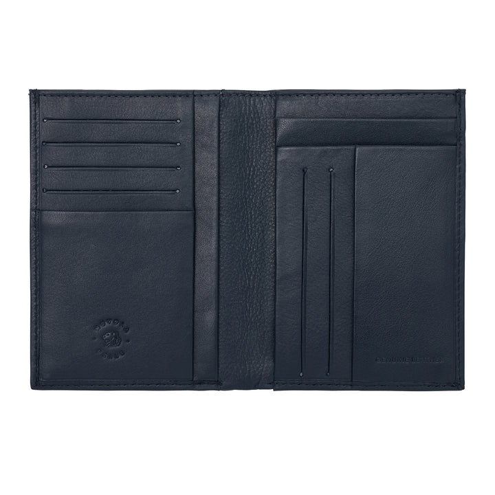 Nuvola leather wallet for men in thin leather slim vertical format cards