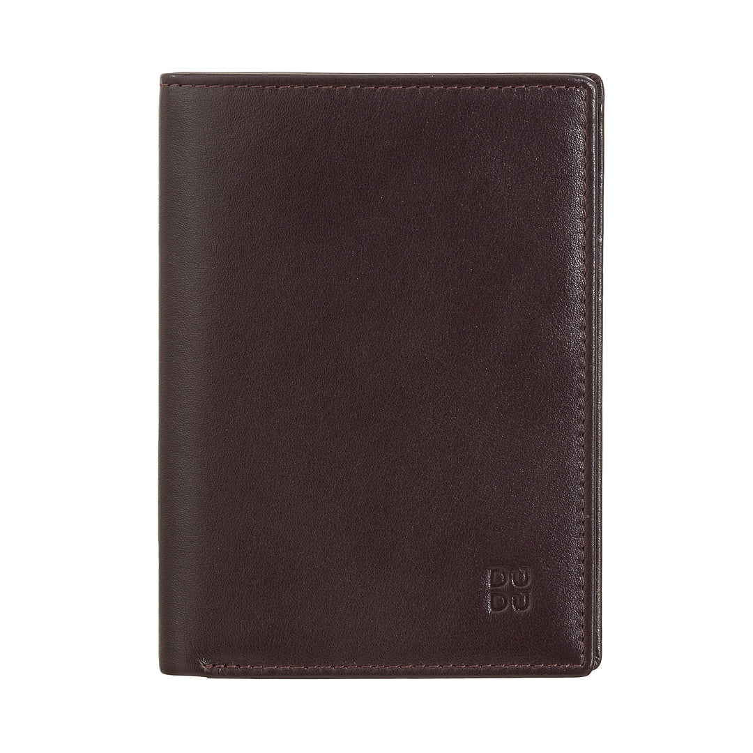 Dudu Men's Slim Portfolio of Vera Leather, Small and Thin, Bring Money and Credit Cards, Compact Care with Internal Zip zip hinge, Minimal Design