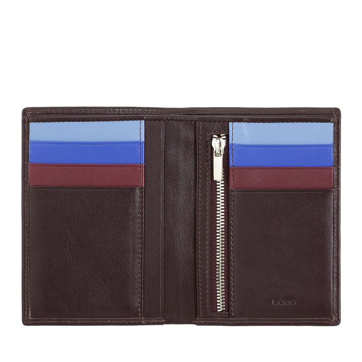 Dudu Men's Slim Portfolio of Vera Leather, Small and Thin, Bring Money and Credit Cards, Compact Care with Internal Zip zip hinge, Minimal Design