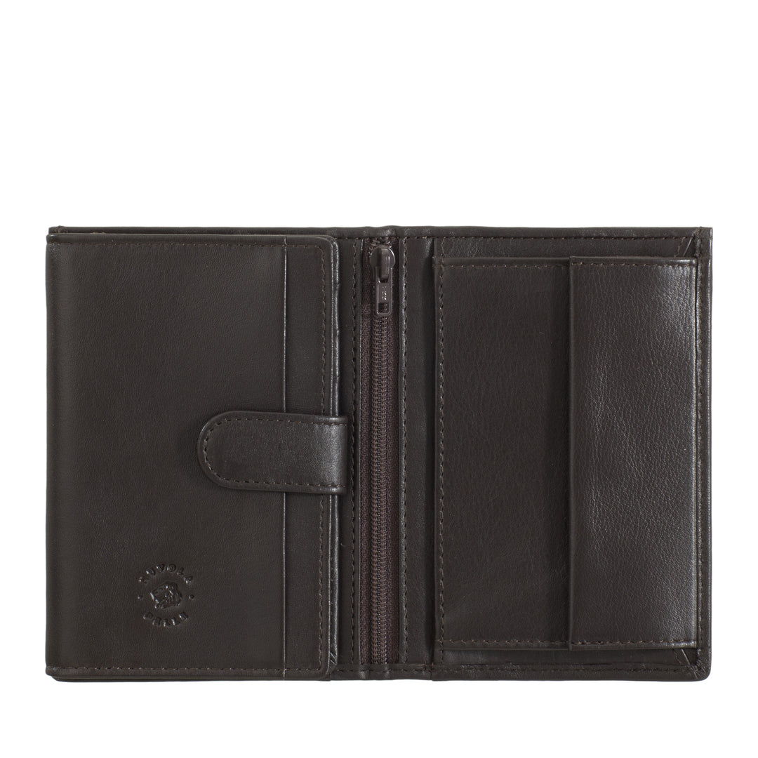 Nuvola Leather Vertical Portfolio Man в коже Наппа с держателем и держателем кредитной карты