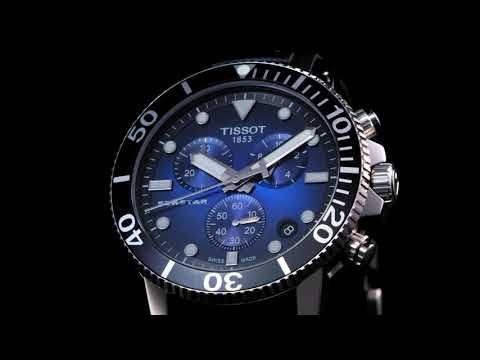 Tissot Watch Seastar 1000 Chronograph 45 мм серого кварцевого стали T120.417.17.081.01