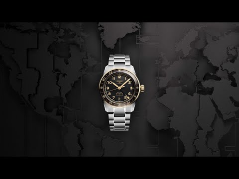 Longines Watch Spirit Zulu Time 39 мм Черная автоматическая сталь и жадно -желтый 18KT L3.802.5.53.2