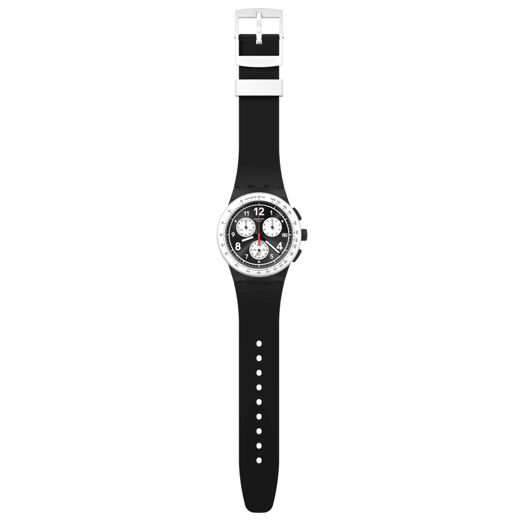 Swatch orologio NOTHING BASIC ABOUT BLACK Originals Chrono SUSB420 - Capodagli 1937