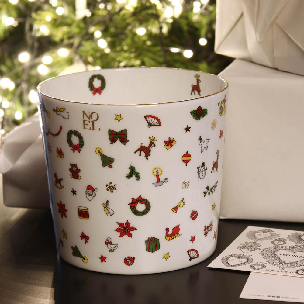 Taitù cachepot grande Noel Oro Collection Fine Bone China 12-4-15 - Capodagli 1937