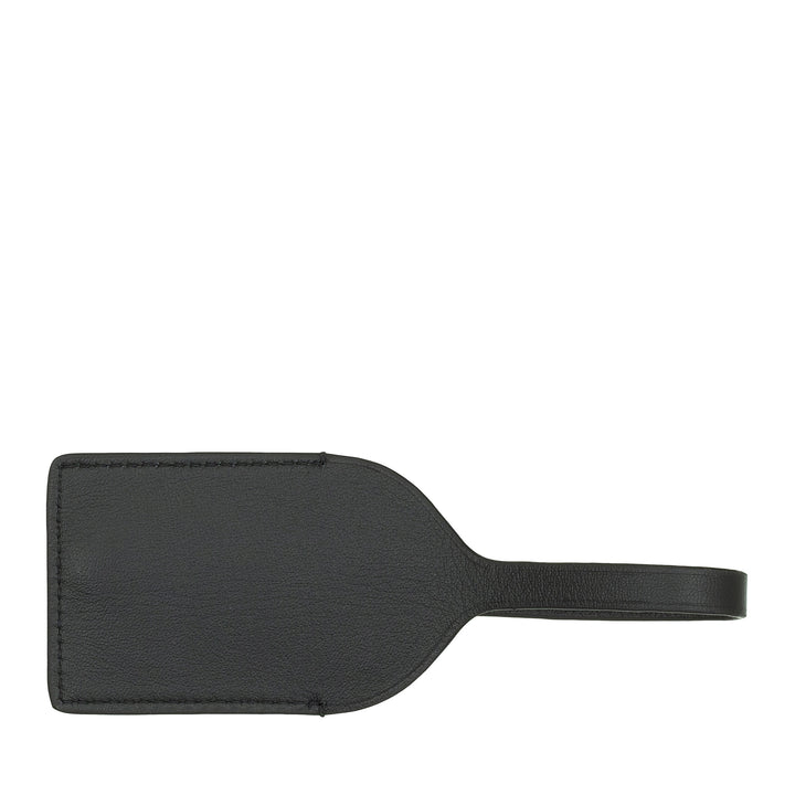 DUDU Bag Label, Colored Leather Luggage Tag, Fashion Elegant Name Holder for Bags and Backpacks