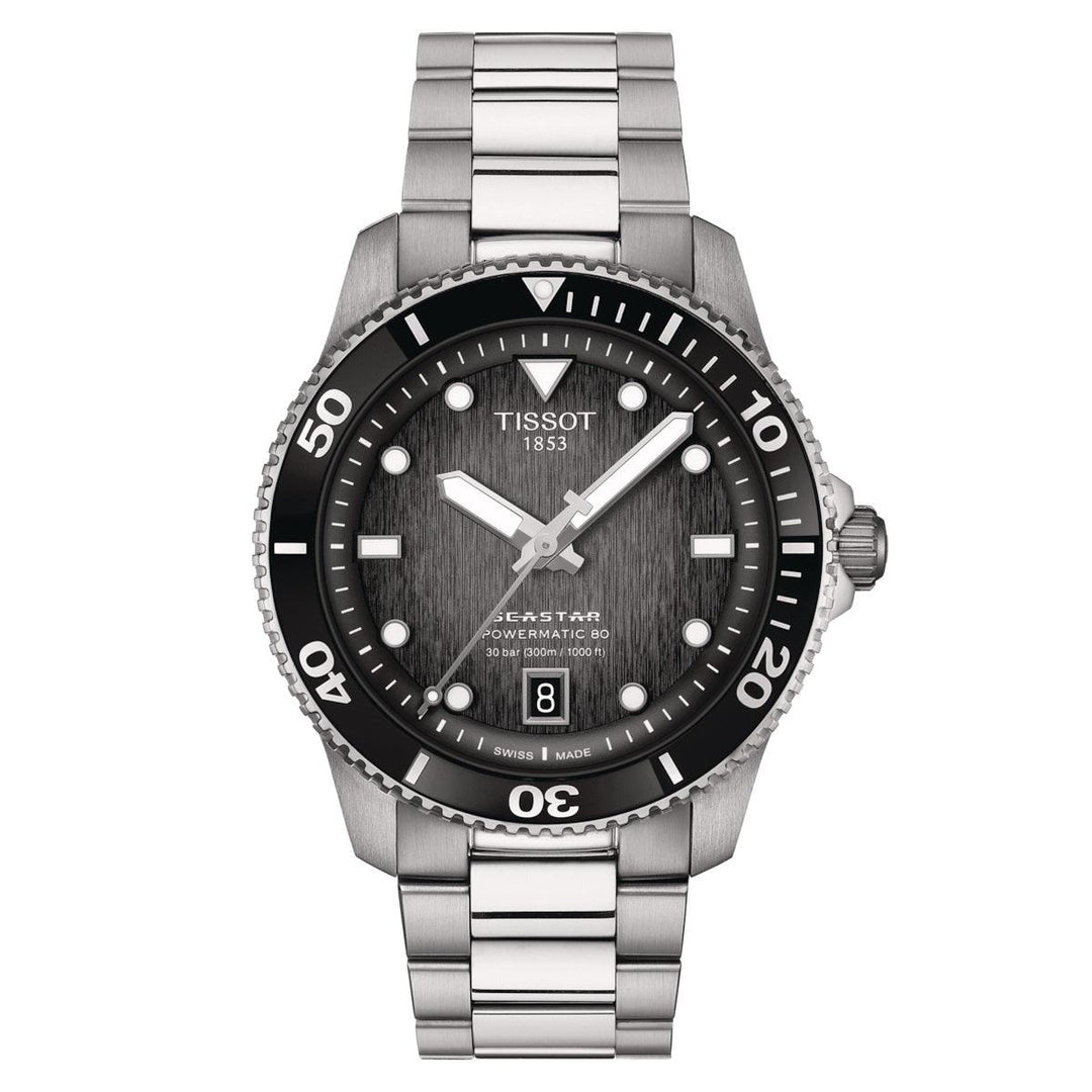 Tissot Seastar 1000 Powermatic 80 40mm grigio automatico acciaio T120.807.11.051.00 - Capodagli 1937