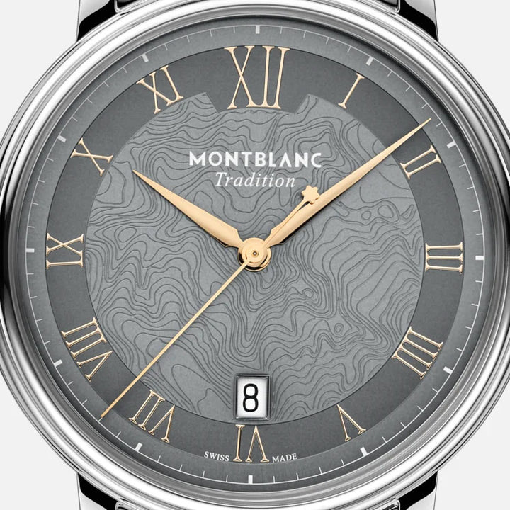 Часы Montblanc Tradition Automatic Date 40 мм серая сталь 132433