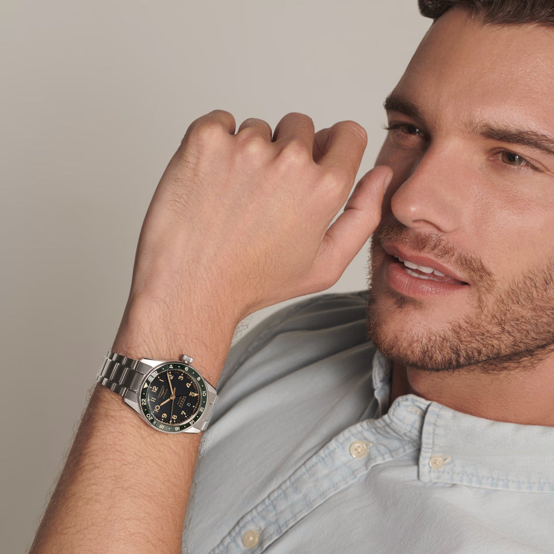 Longines Watch Spirit Zulu Time 39 мм антрацитовой автоматической стали L3.802.4.63.6