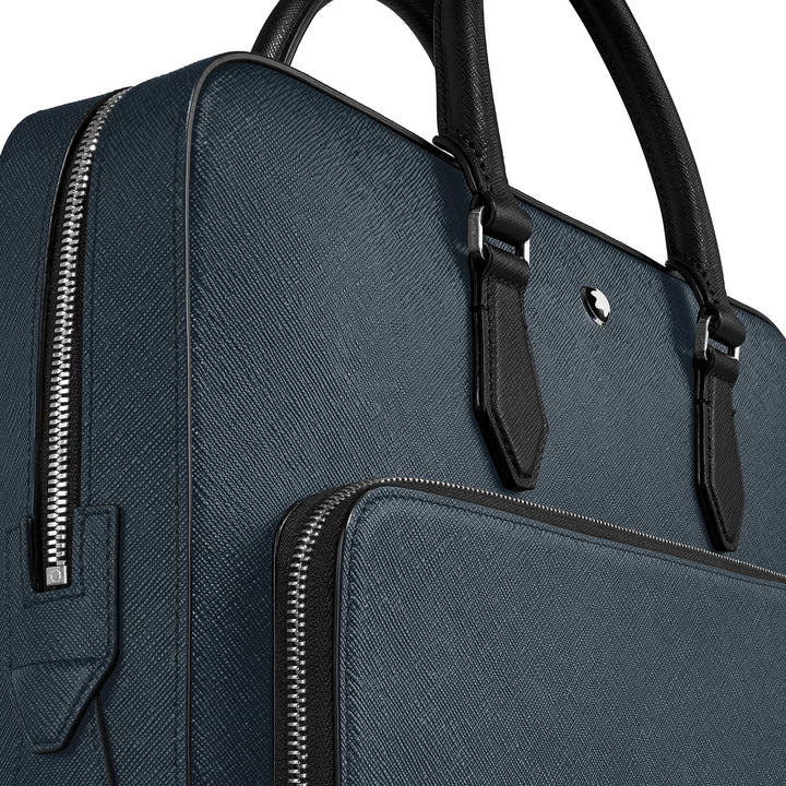 Montblanc Blue Sartorial Media Tweed Blue 220332 bag