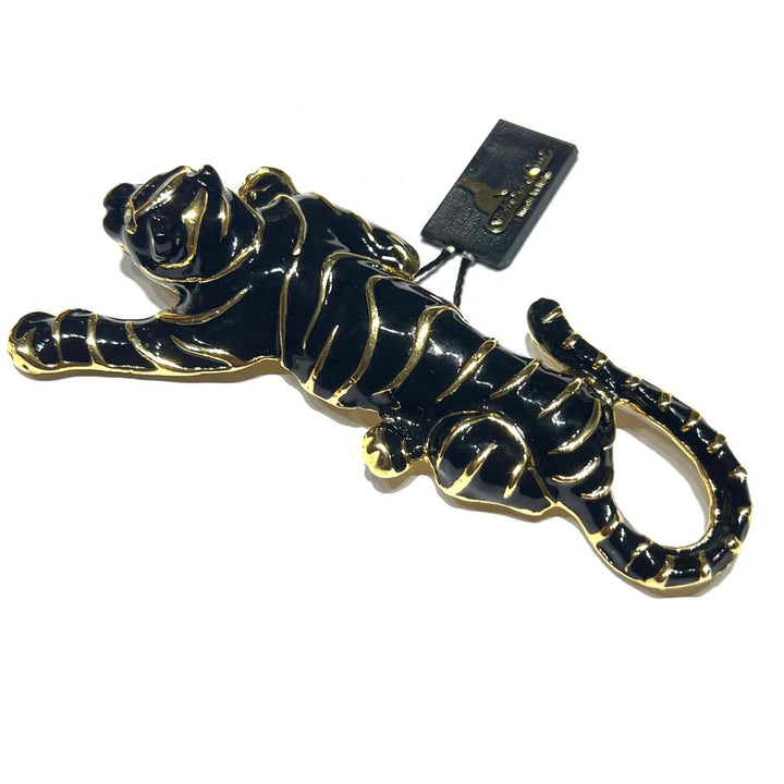 Federica Rossi Pantera Spilla Bronze Finish Pvd Gold Yellow 18kt enamel fr.sp.04