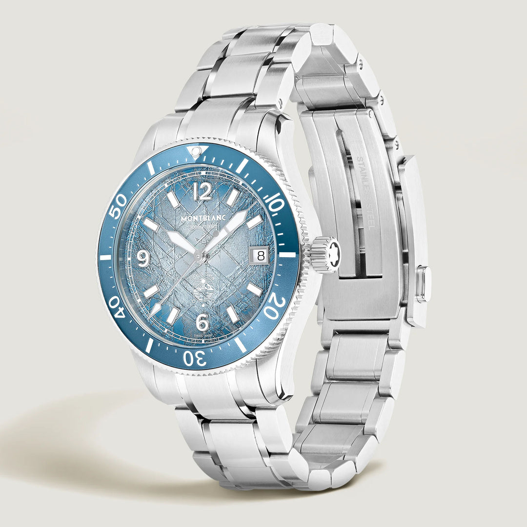 Montblanc Iced Sea Automatic Date Clock 0 кислород 38 мм автоматическая сталь 134022