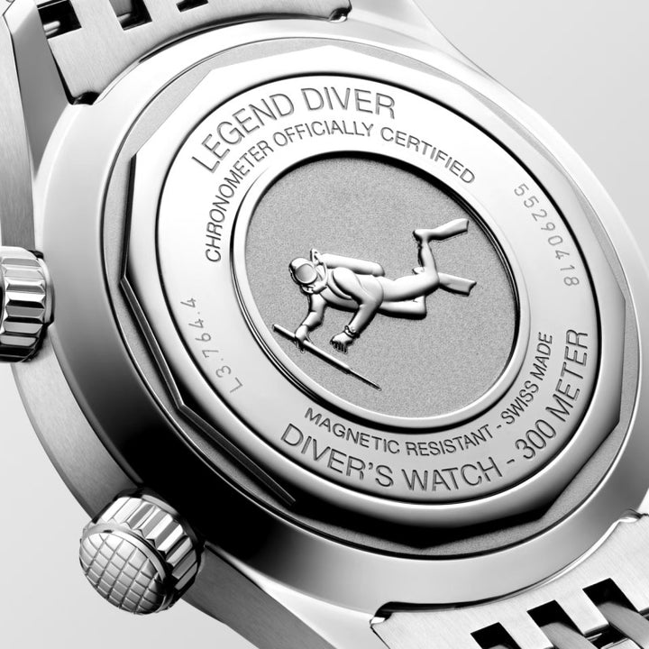 LONGINES LEGEND DIV 38MM WATCH AUTOMATIC WHITE STEEL L3.764.4.99.6