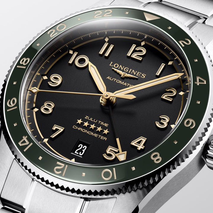 Longines Watch Spirit Zulu Time 39 мм антрацитовой автоматической стали L3.802.4.63.6